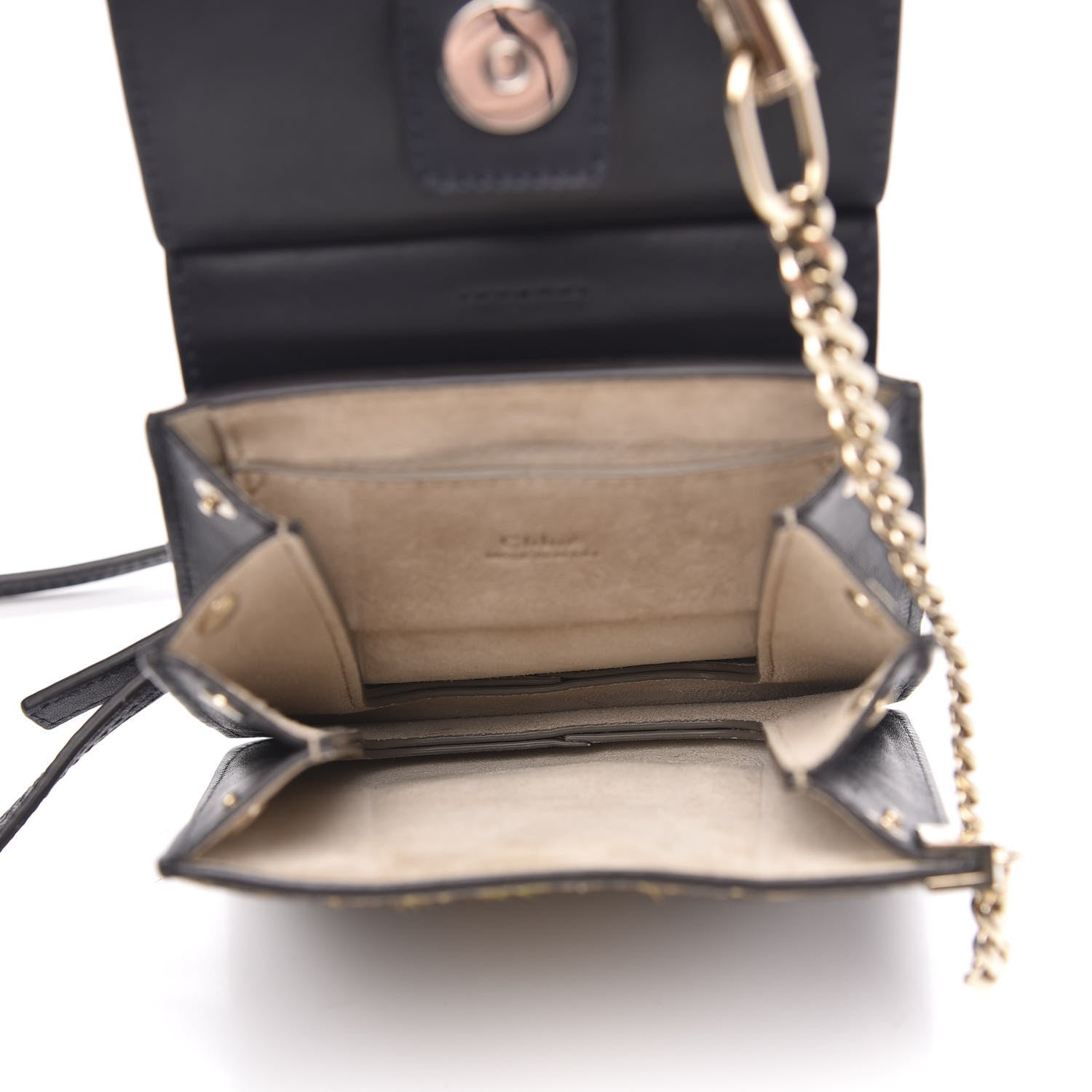 Chloe Calfskin Pony Hair Leopard Print Mini Faye Bracelet Bag Brown 5 of 8