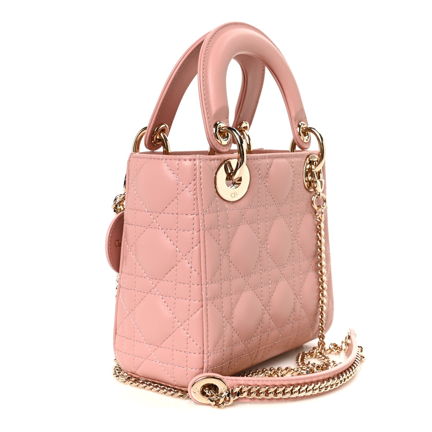 Lambskin Cannage Mini Lady Dior Light Pink