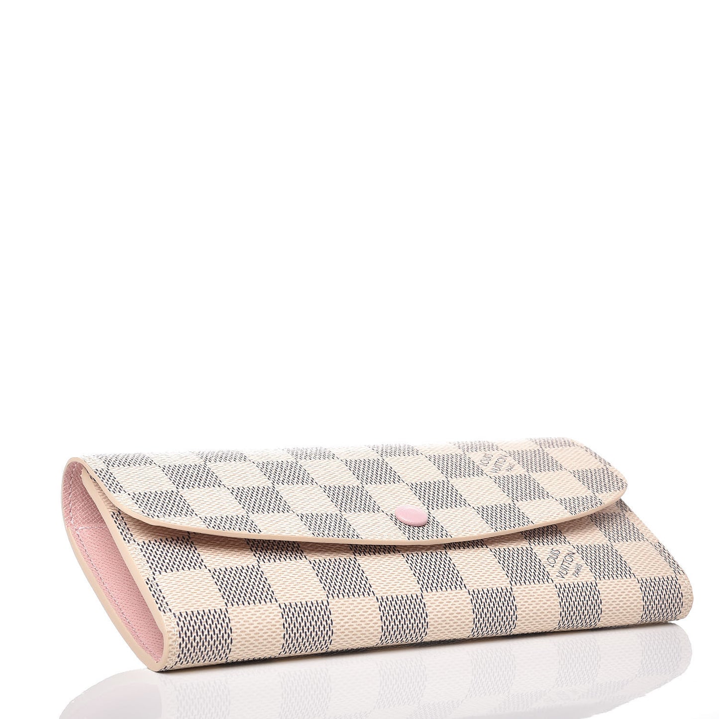 Damier Azur Emilie Wallet Rose Ballerine