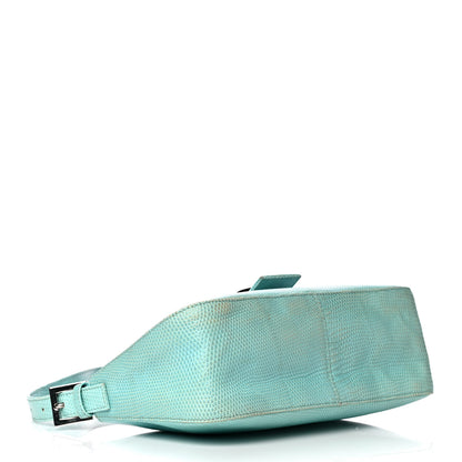 Fendi Lizard Small Baguette Verde Celeste 4 of 14