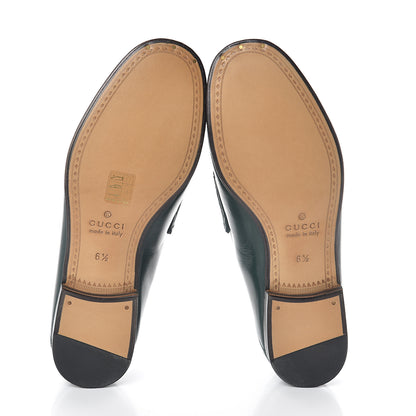 Gucci Goatskin Mens Horsebit Loafers 6.5 Verde Satin 7 of 7