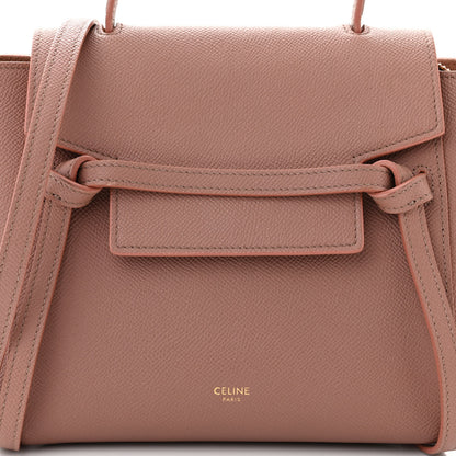 Celine Grained Calfskin Nano Belt Bag Antique Rose 8 of 12