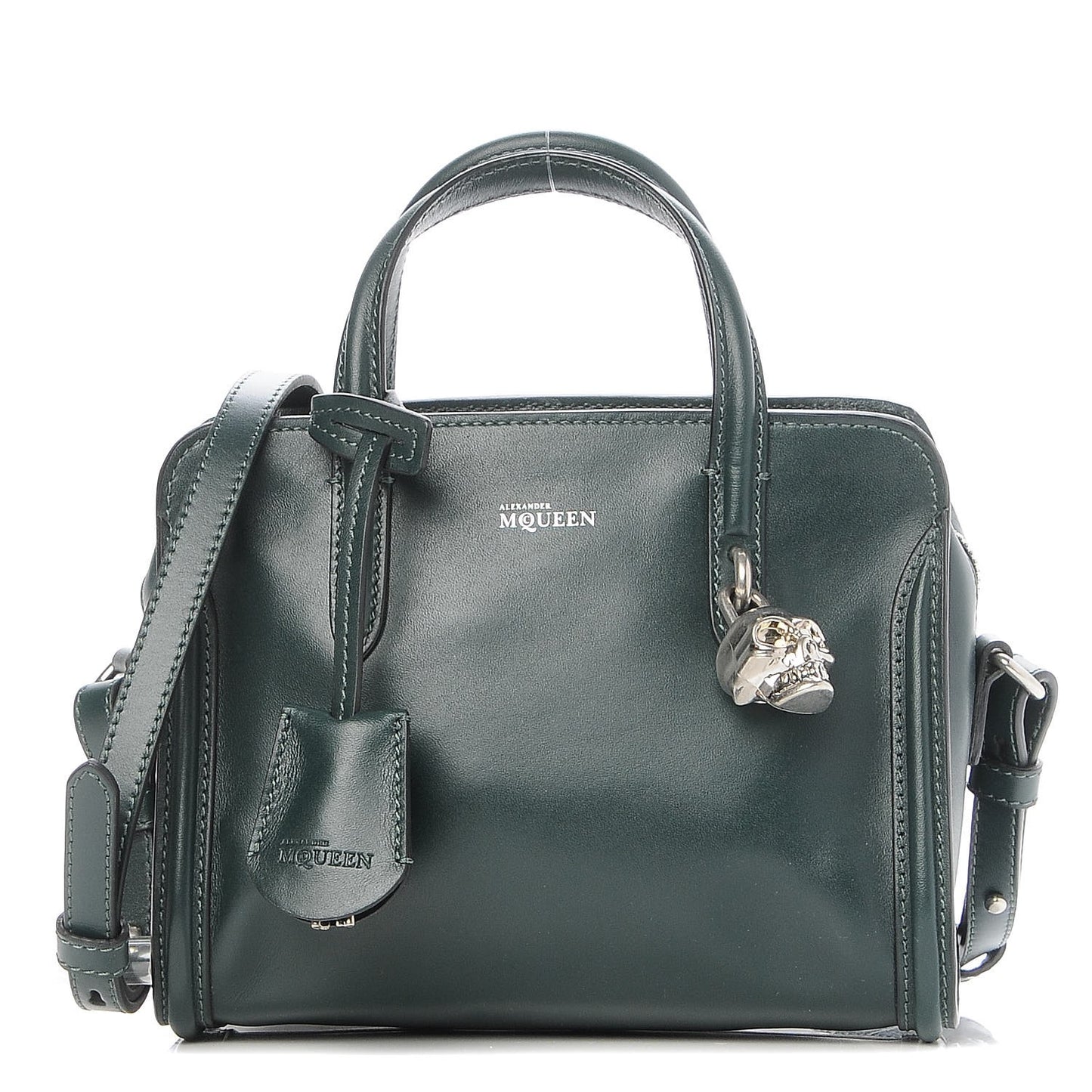 Calfskin Mini Padlock Dark Green Bottle
