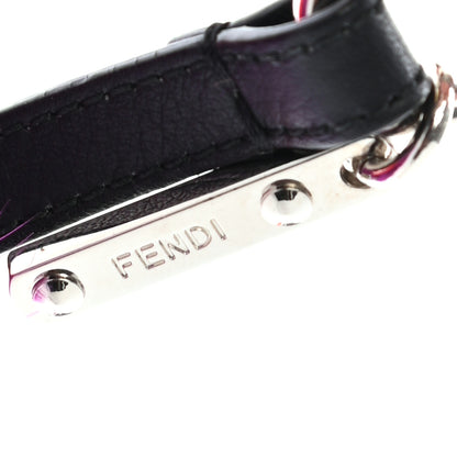 Fendi Fox Mink Goat Fur Oret Monster Bag Bug Charm Orchid Black 4 of 5