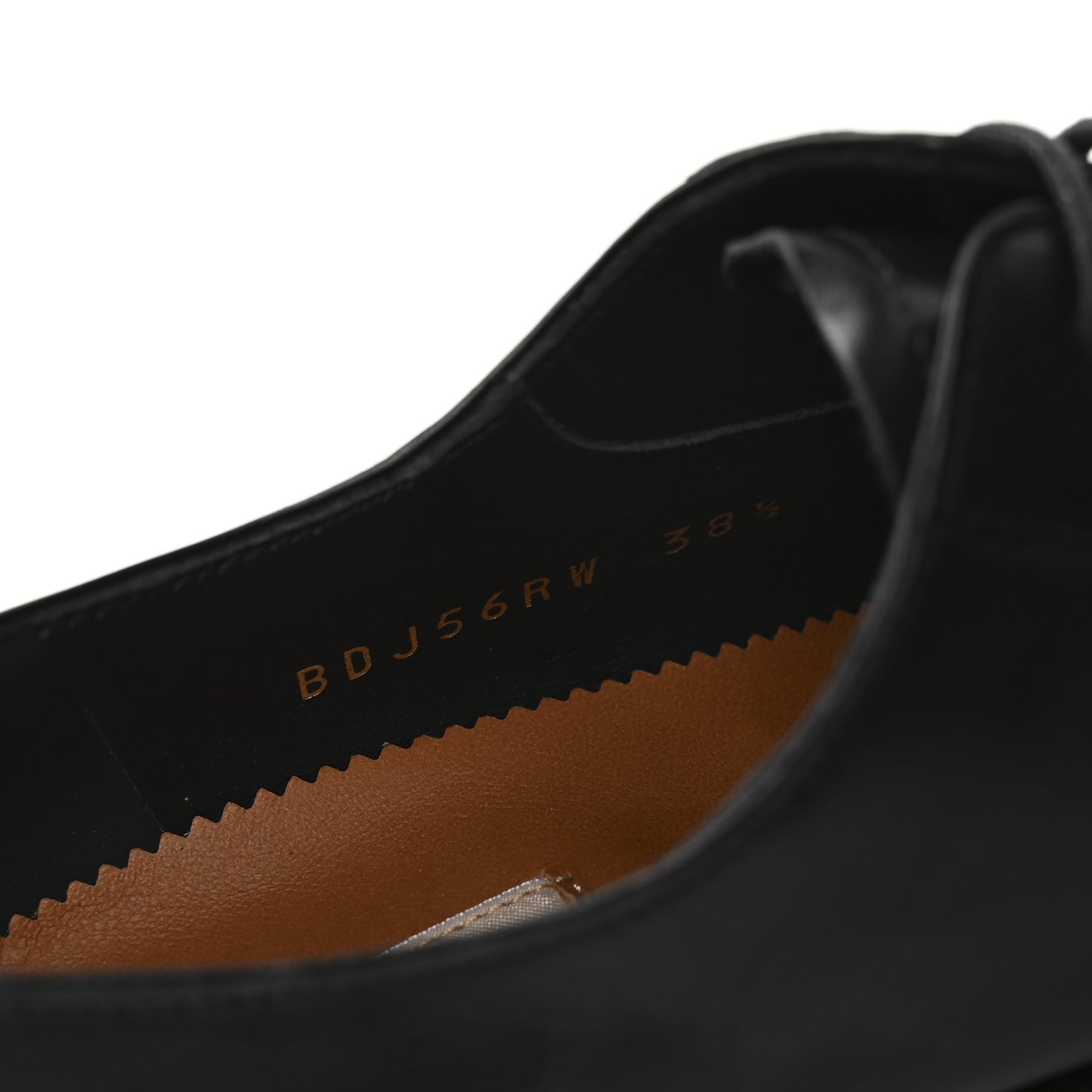 Calfskin Womens Derby Loafers 38.5 Black