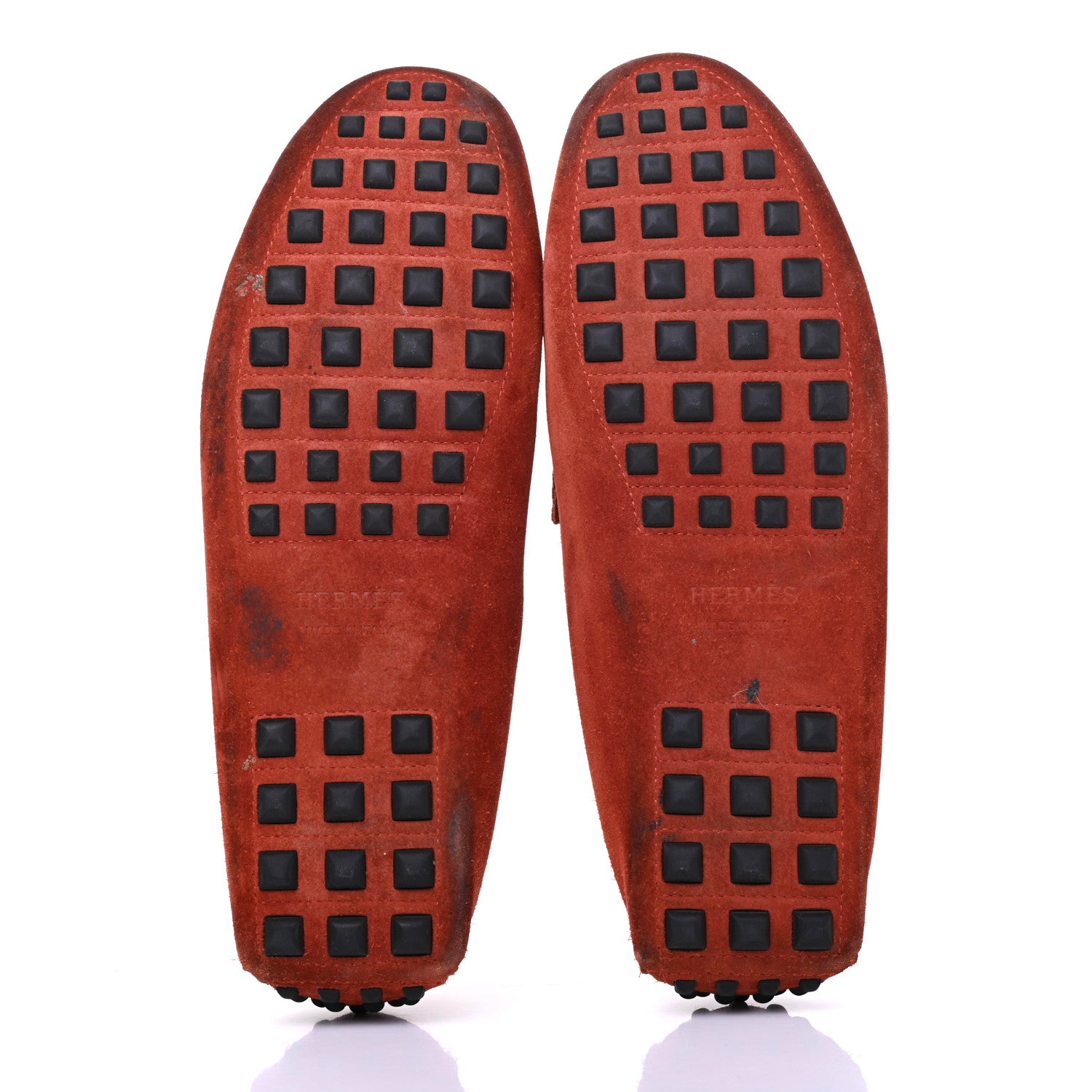 Hermes Suede Irving Moccasin Loafers 43 Rouge 5 of 16