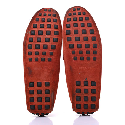 Hermes Suede Irving Moccasin Loafers 43 Rouge 5 of 16