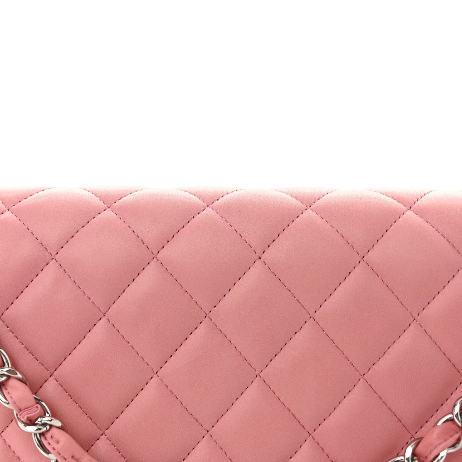 Chanel Lambskin Quilted Maxi Double Flap Pink 8 of 10
