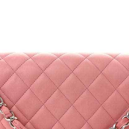 Chanel Lambskin Quilted Maxi Double Flap Pink 8 of 10