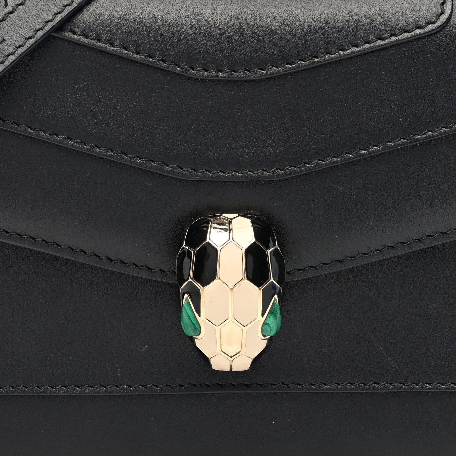 Bulgari Calfskin Serpenti Forever Crossbody Bag Black 8 of 10