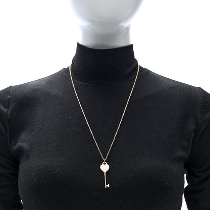 Tiffany 18K Rose Gold Return To Tiffany Heart Key Pendant Necklace 2 of 6