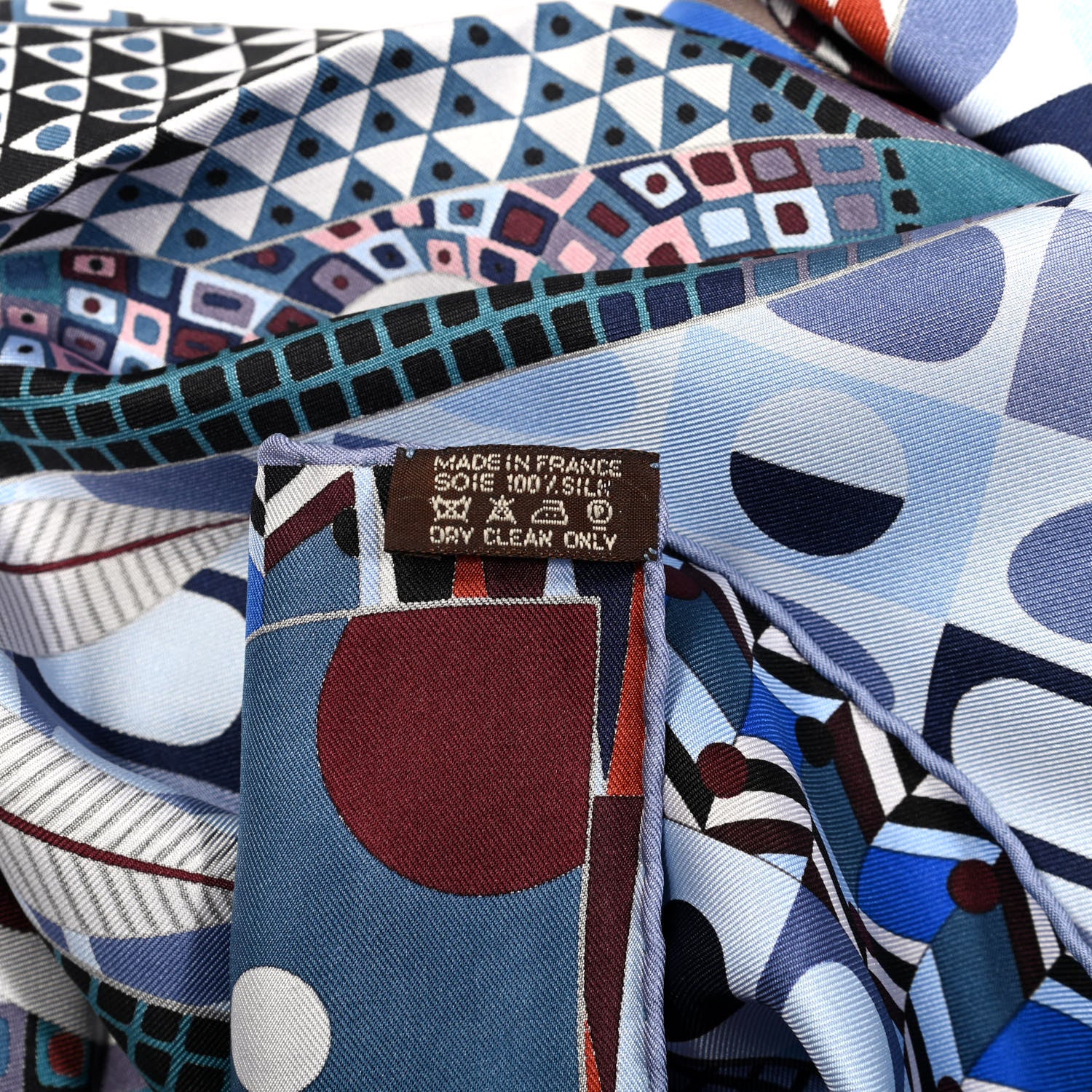 Hermes Silk Les Ailes De La Soie Scarf 90 Lavande Brique Bleu 2 of 6