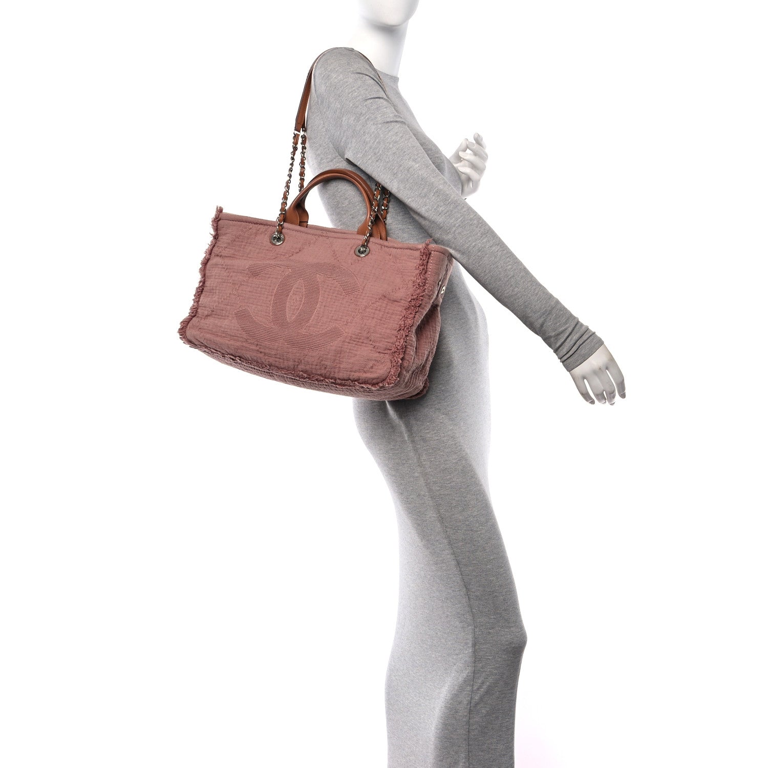 Chanel Canvas Large Double Face Tote Pink 2 of 10