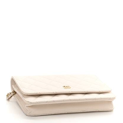 Chanel Caviar Quilted Wallet On Chain WOC White 3 of 11