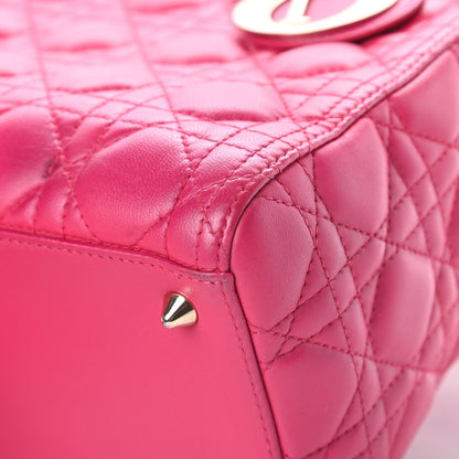 Christian Dior Lambskin Cannage Medium Lady Dior Pink 10 of 15