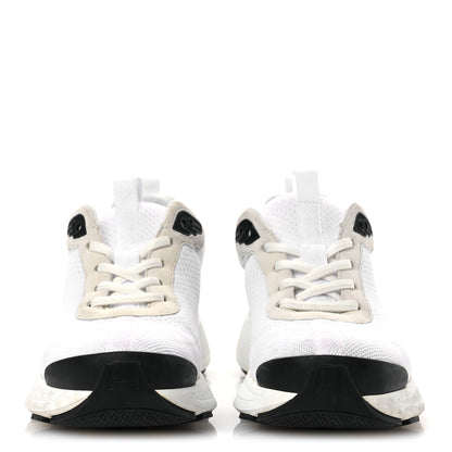 Hermes Technical Knit Suede Heros Sneakers 37.5 White 3 of 15