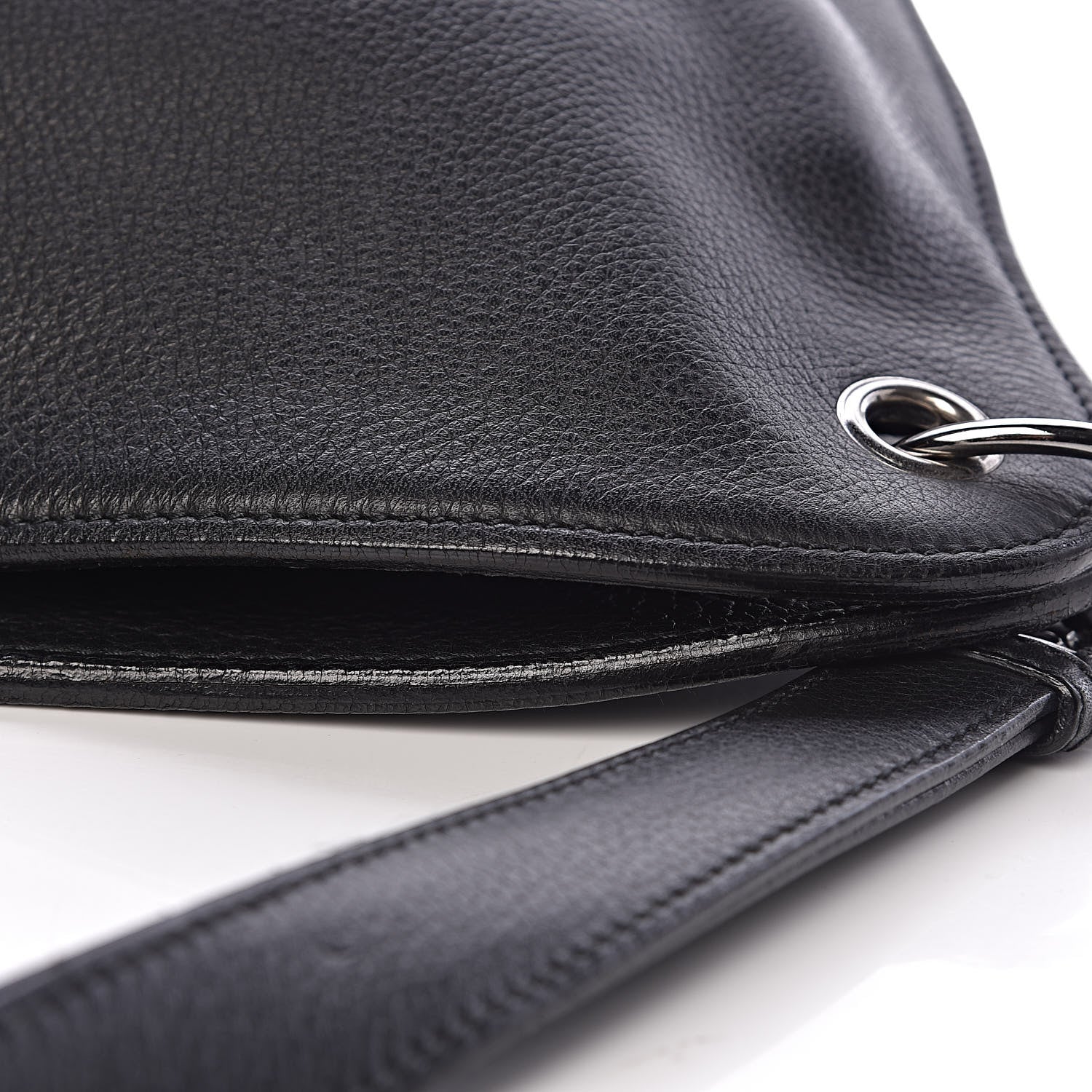 Gucci Grained Calfskin Large Shoulder Bag Black 13 of 16