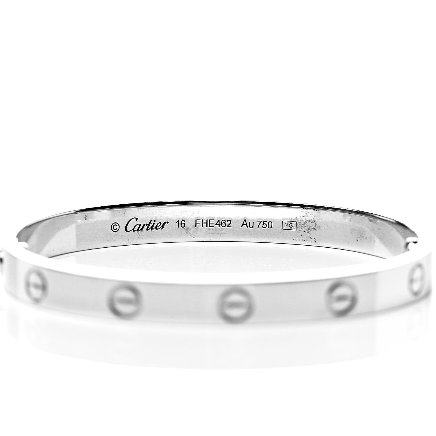 Cartier 18K White Gold LOVE Bracelet 16 4 of 6