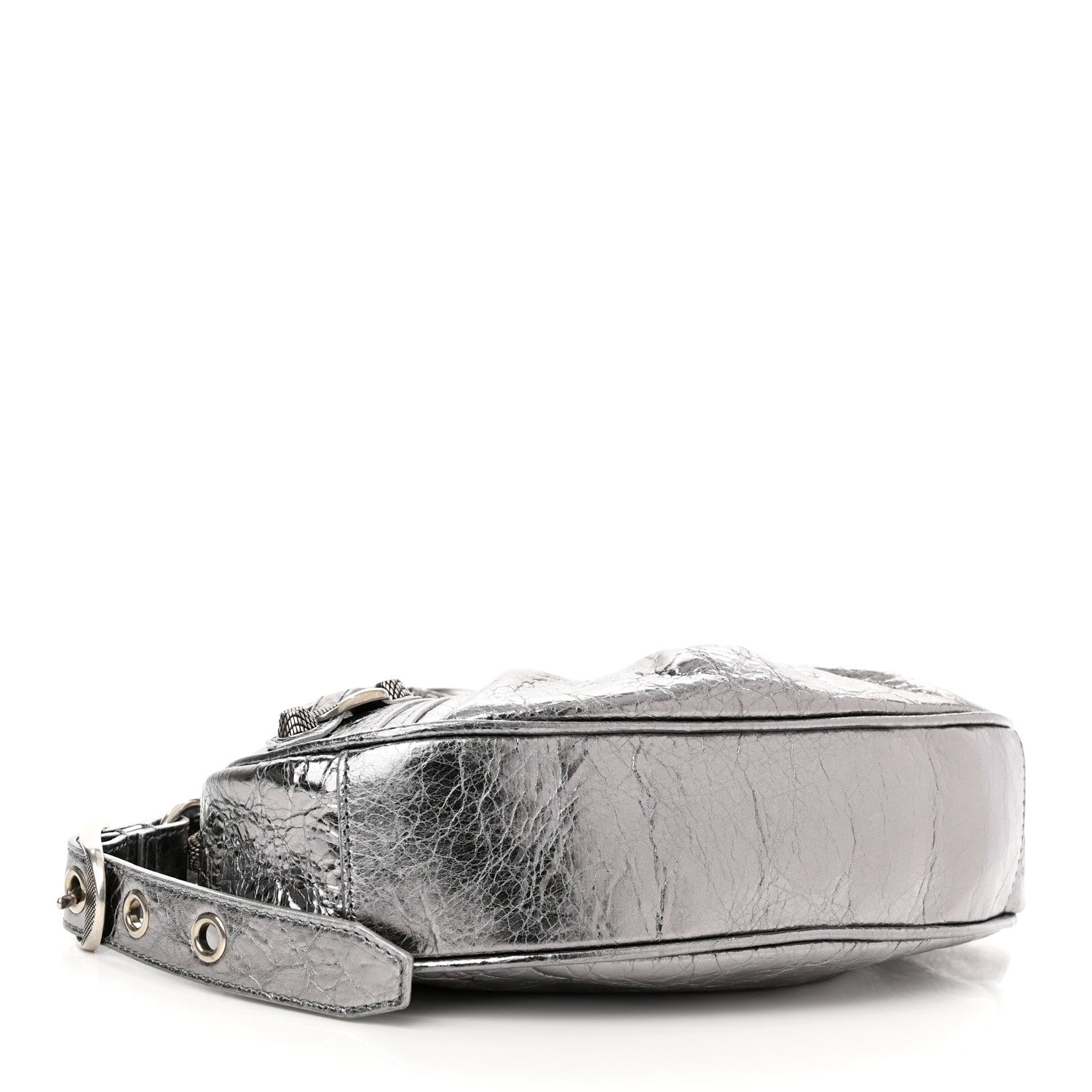 Balenciaga Metallic Agneau Arena Le Cagole Shoulder Bag XS Silver 4 of 10