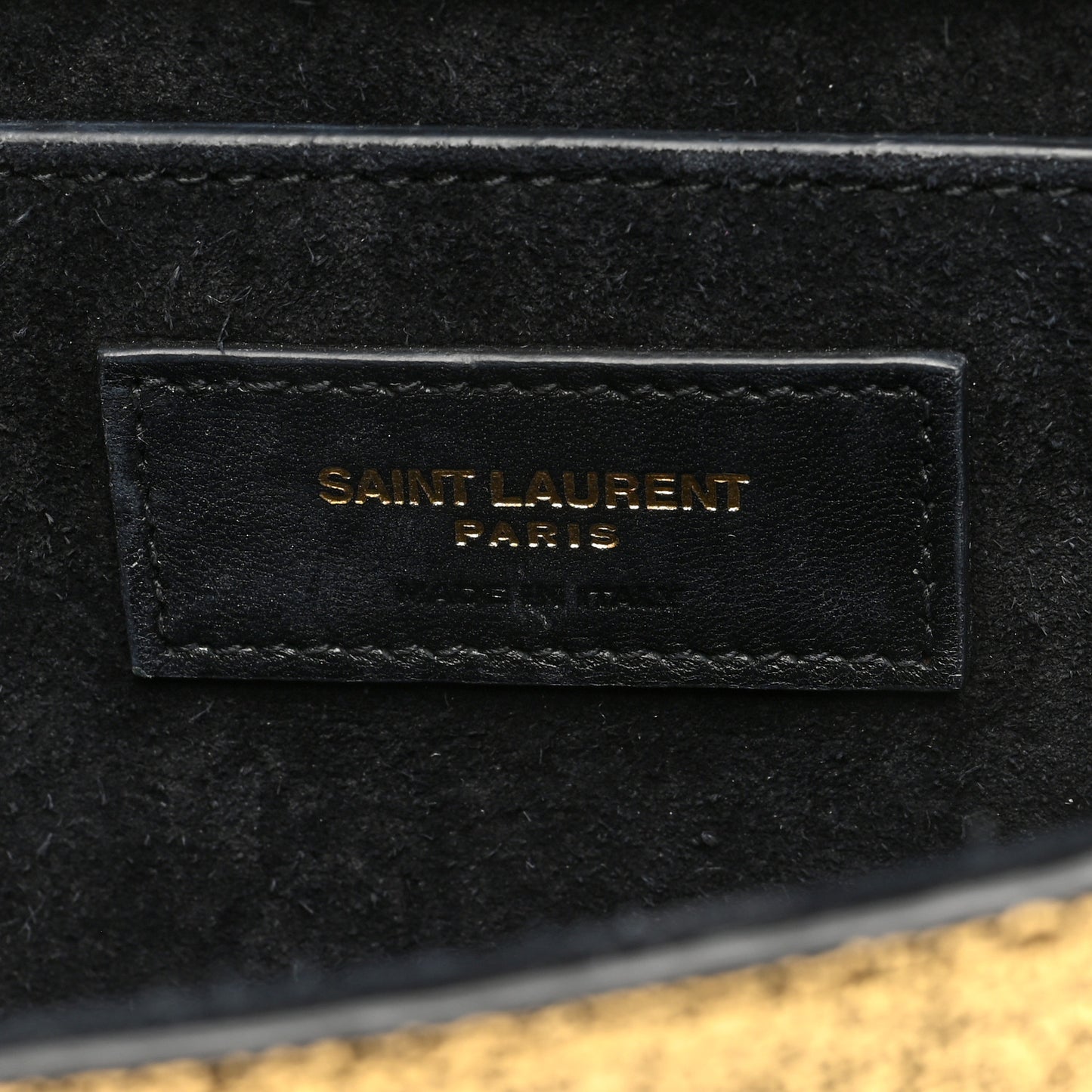 Metallic Calfskin Small Classic Monogram Kate Satchel Oro