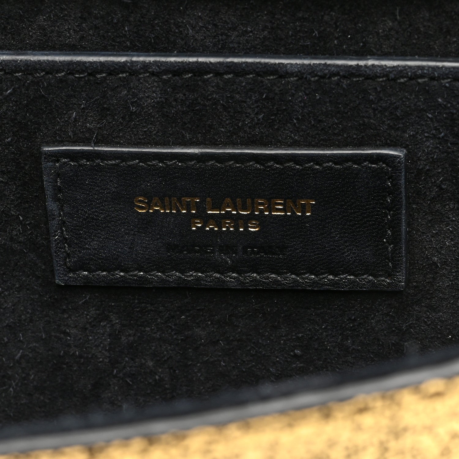 Saint Laurent Metallic Calfskin Small Classic Monogram Kate Satchel Oro 6 of 9