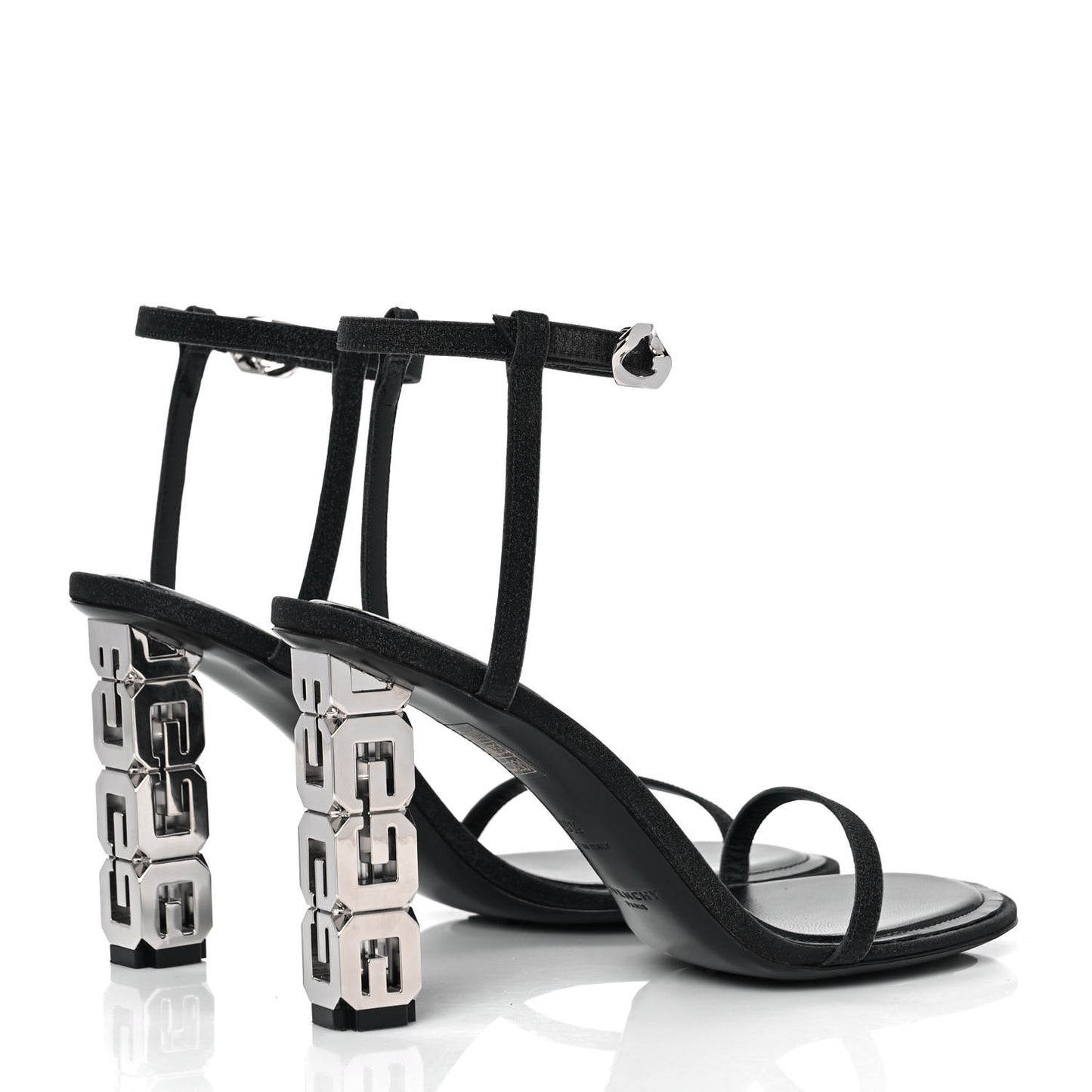Smooth Nappa G Cube 85mm Sandals 39.5 Black