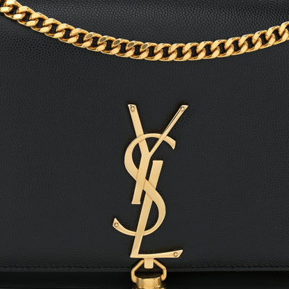 Saint Laurent Grain De Poudre Medium Classic Monogram Kate Tassel Satchel Black 8 of 10