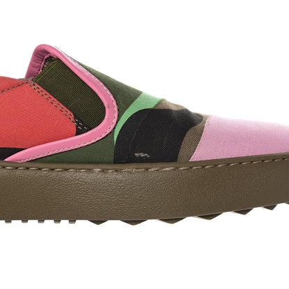 Valentino Garavani Canvas Womens Rockstud Slip On Sneakers 37 Camouflage 10 of 11