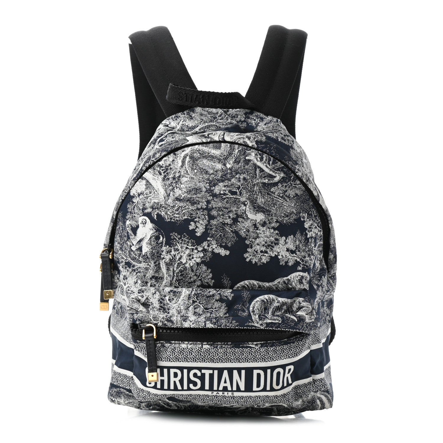 Christian Dior Nylon Technical Fabric Toile De Jouy Small Diortravel Backpack Blue 1 of 8