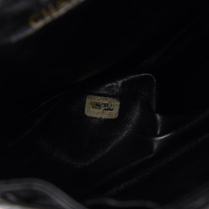 Chanel Lambskin Quilted Drawstring Backpack Black 7 of 7