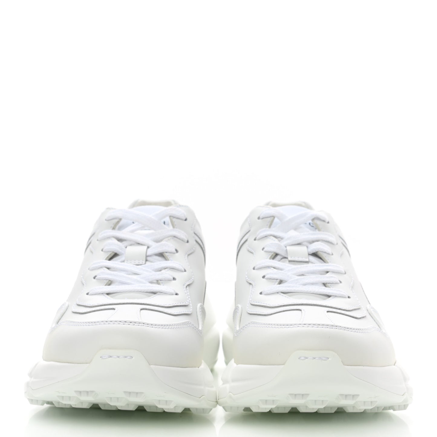 Soft Calfskin Womens Rhyton Sneakers 36 Ivory
