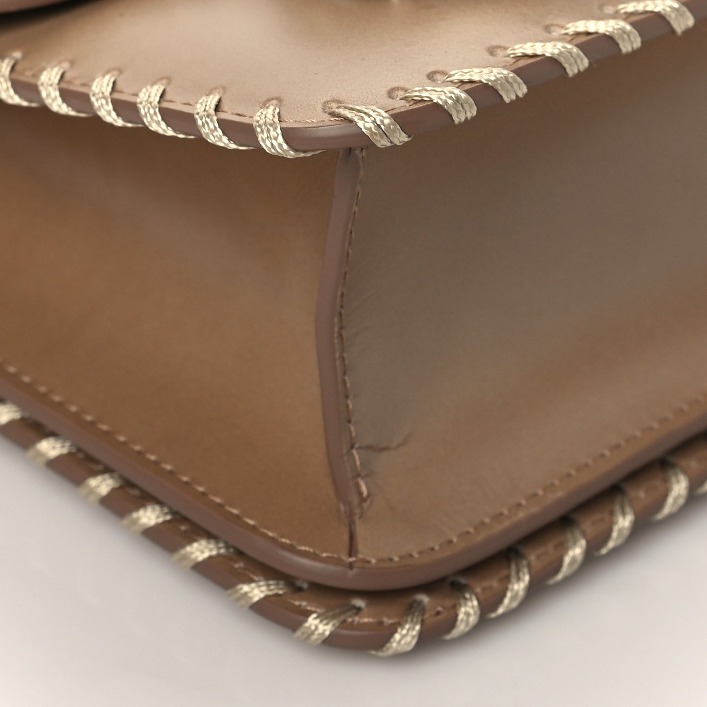 Calfskin Kattie Small Shoulder Bag Greyish Taupe