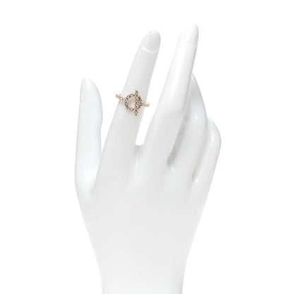 Hermes 18K Rose Gold Diamond Finesse Ring 51 5.75 2 of 6