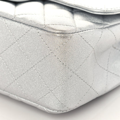 Chanel Metallic Lambskin Quilted Mini Rectangular Flap Silver 10 of 10