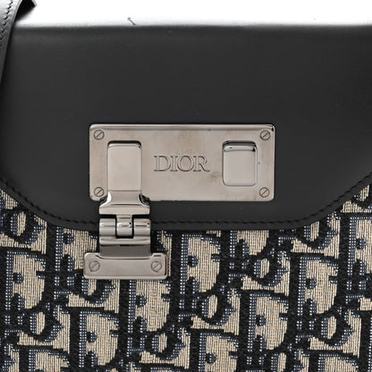 Christian Dior Oblique Smooth Calfskin Messenger Beige Black 8 of 12