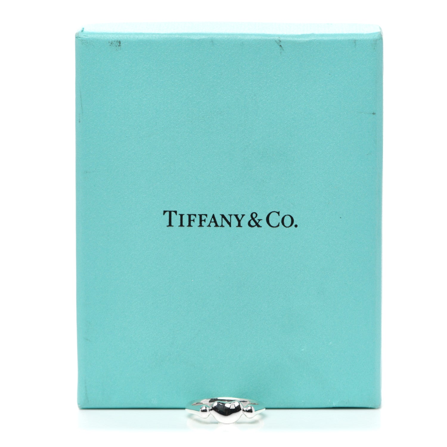 Tiffany Sterling Silver Elsa Peretti Bean Ring 53 6.5 5 of 5