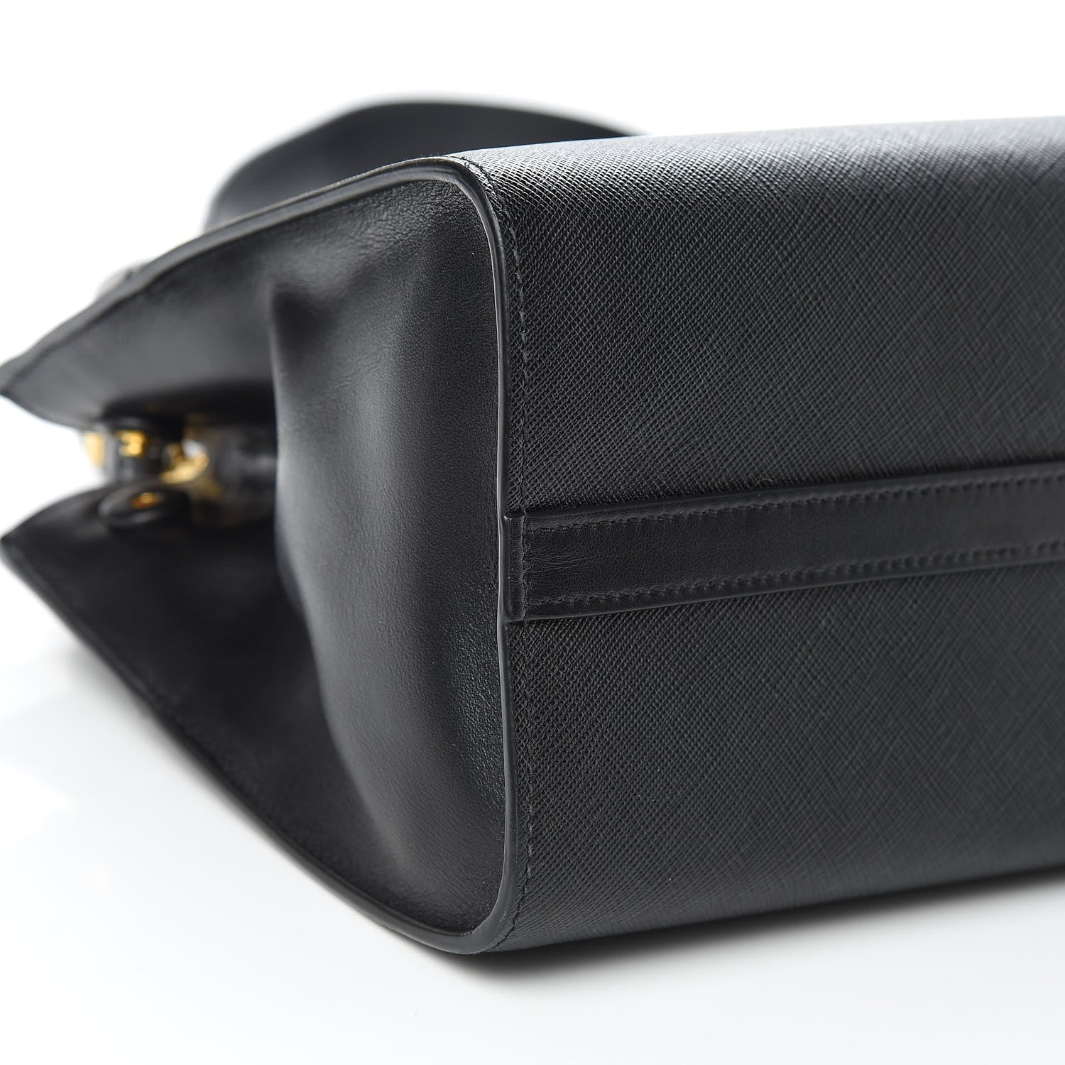 Prada Saffiano City Calfskin Small Esplanade Tote Black 7 of 8