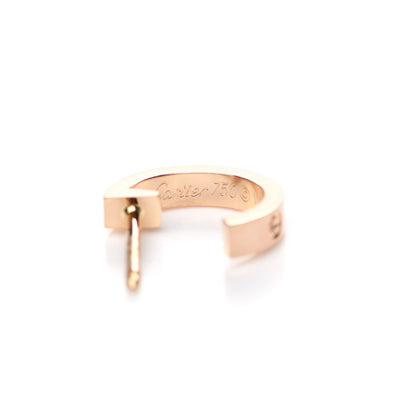 Cartier 18K Pink Gold Small LOVE Hoop Earrings 4 of 5