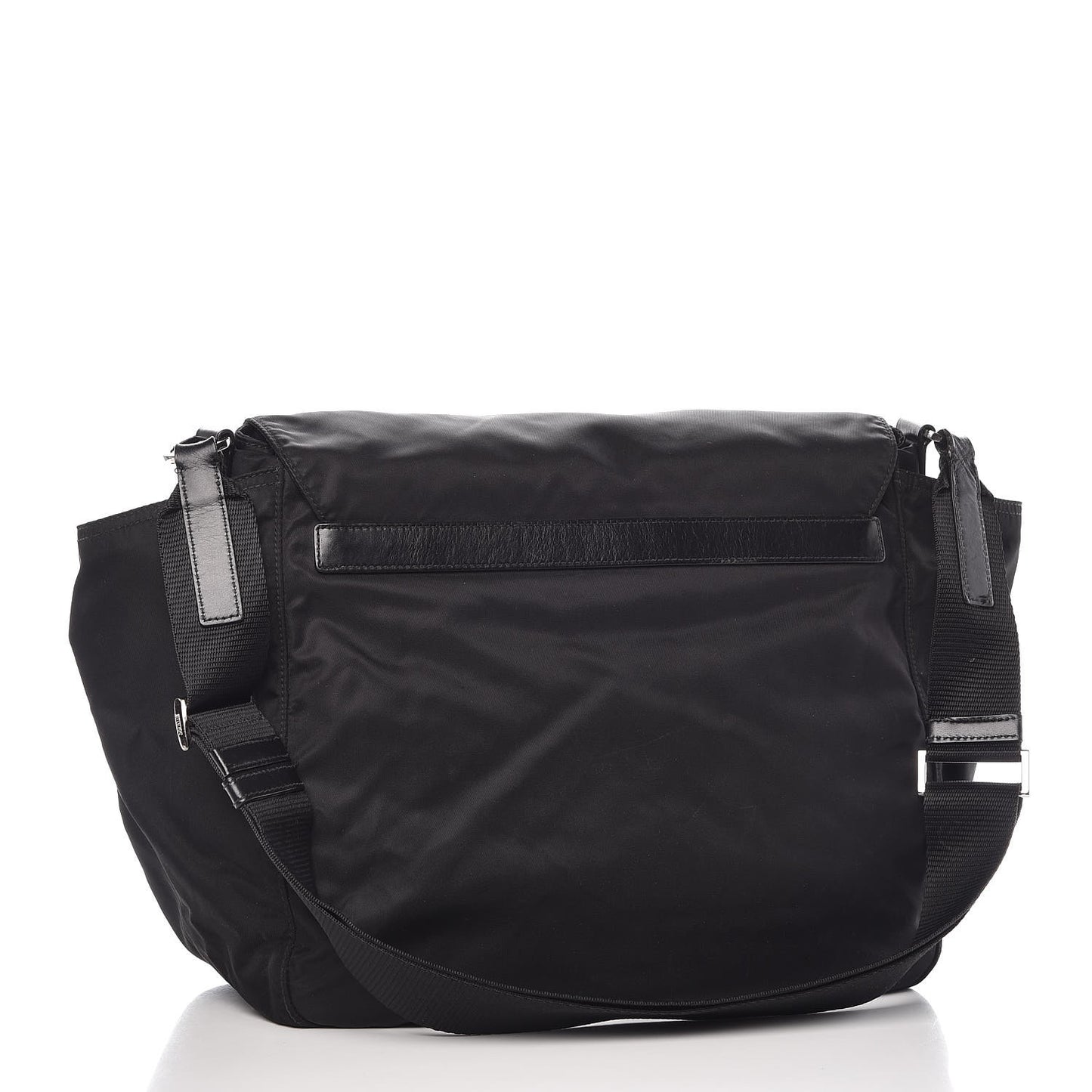 Nylon Vela Messenger Bag Black