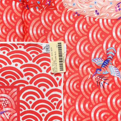 Hermes Silk Bateau Fleuri Scarf 90 Rouge Rose Poudre Bleu 2 of 4