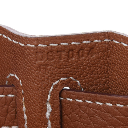 Hermes Taurillon Clemence Kelly Amazone Ado Backpack 22 Gold Bleu Zellige Caramel 7 of 11