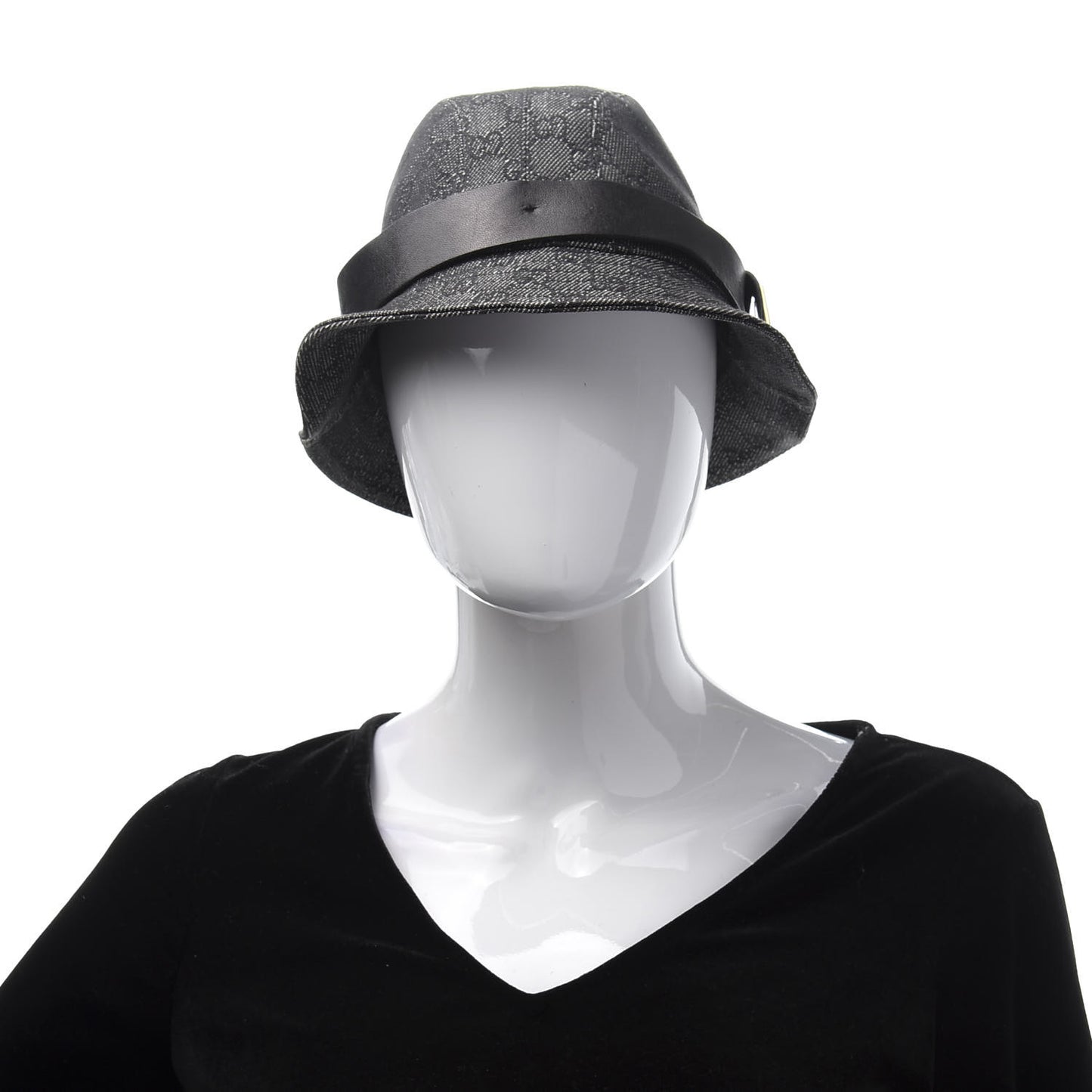 GG Monogram Bucket Hat M Black