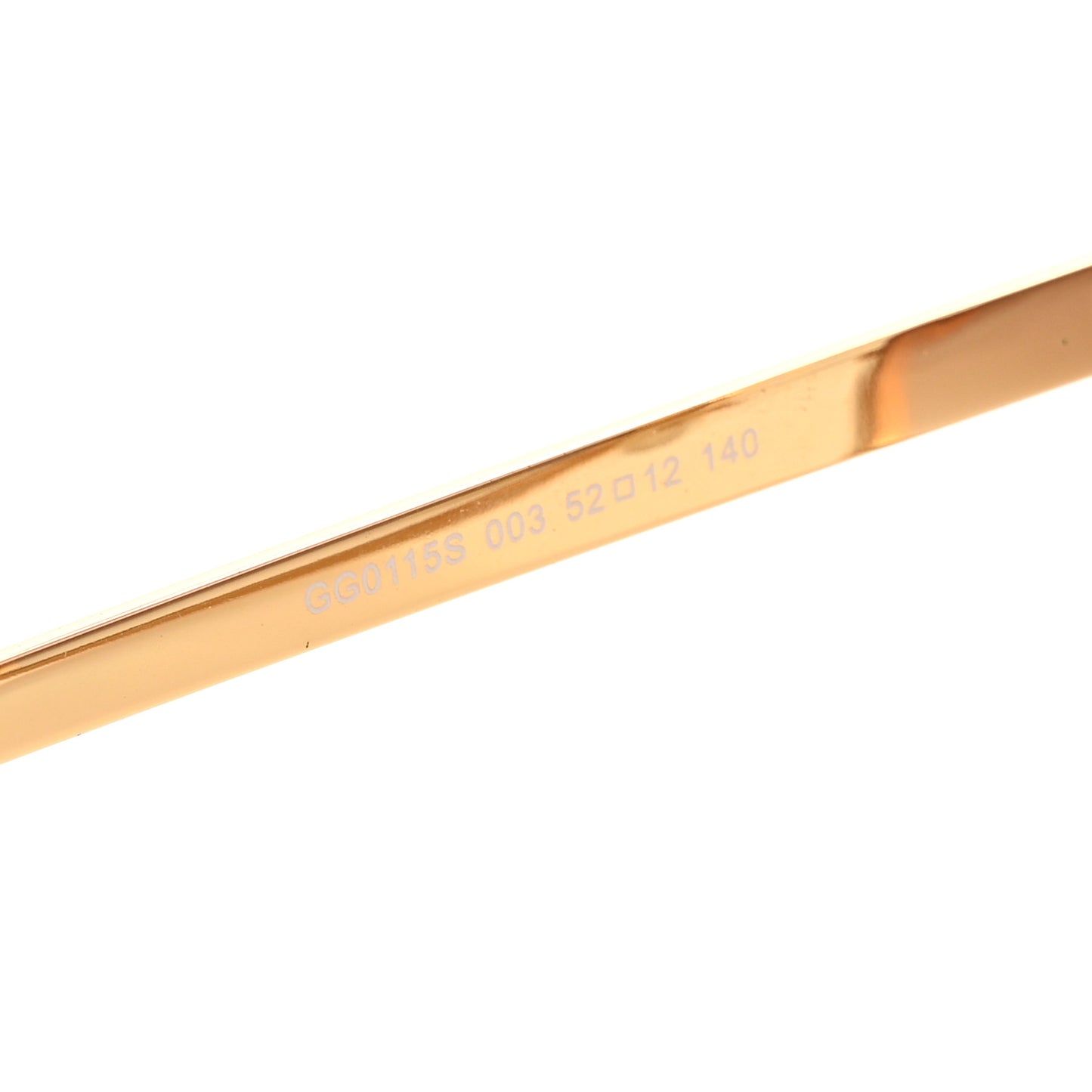 Metal Acetate Crystal Oversize GG0115S Sunglasses Rose Gold