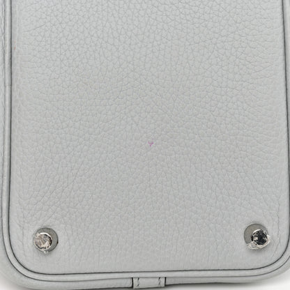 Hermes Taurillon Clemence Picotin Lock 18 PM Bleu Pale 11 of 12