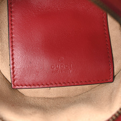 Gucci Calfskin Matelasse Mini GG Marmont Crossbody Bag Hibiscus Red 11 of 17