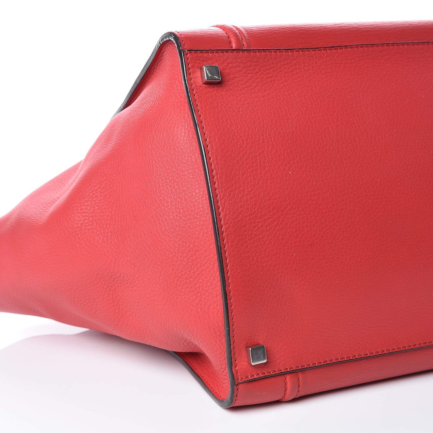 Celine Supple Calfskin Medium Phantom Luggage Vermillion 9 of 21