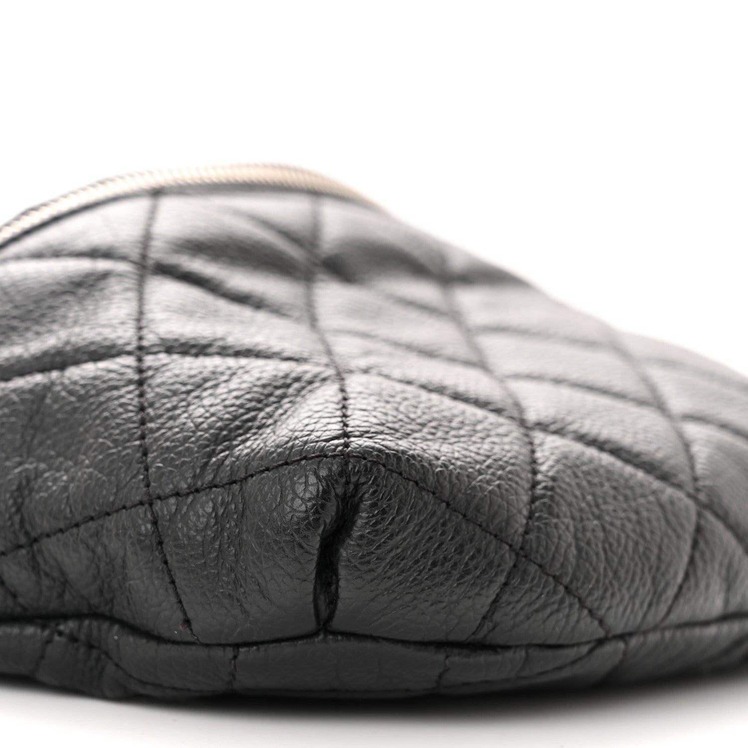 Chanel Grained Calfskin Quilted Waist Belt Bag Black 9 of 14