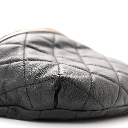 Chanel Grained Calfskin Quilted Waist Belt Bag Black 9 of 14