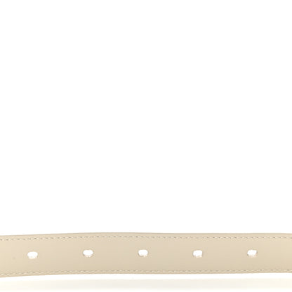 Saint Laurent Smooth Calfskin Monogram Square Buckle Belt 75 30 White 6 of 6