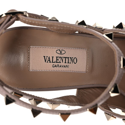 Valentino Garavani Patent Rockstud Ankle Strap Pumps 37.5 Poudre 7 of 10